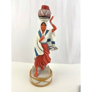 Vtg 1987 Ski Country Olla Maiden Bourbon Whiskey Decanter Southwestern Ceramic